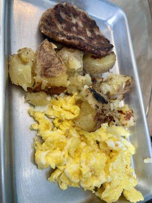 Sausage eggs and potatoes to go with my biscuits and gravy