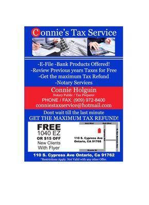 Connie's Tax service