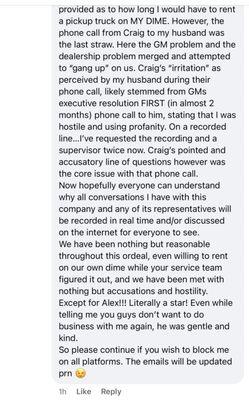 Reply to the dealership's generic non-apology response.