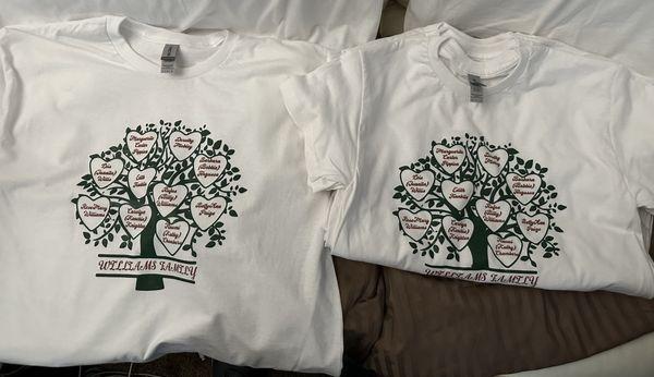 Family Reunion t-shirts