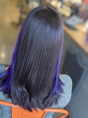 Purple face framing ncut by samina