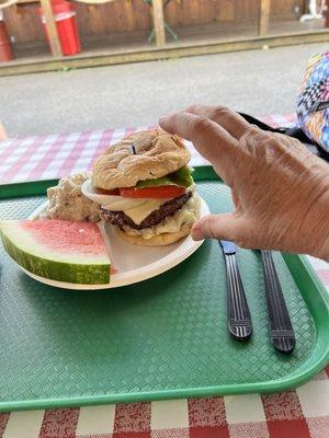 Double cheeseburger