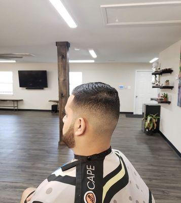 Mid bald fade