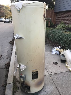 An old copper water heater still worked 30 years later ! Customer had to replace for the new home owners