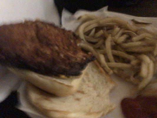 T loin and soggy fries