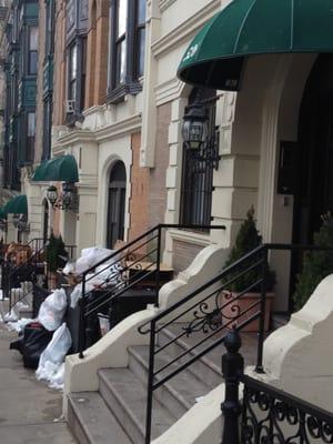 Just what you want to see as your entering your home: piles of trash. This is an average day.