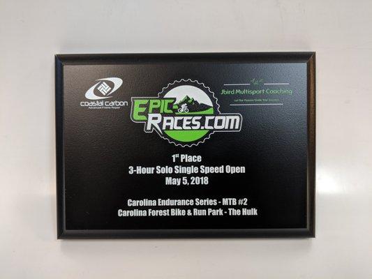 Color printed wood plaque, great for awards