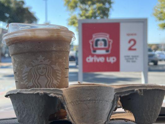 Love the new Starbucks delivery option via drive-up pick-up!!