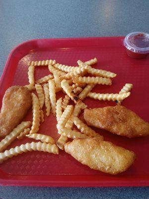 Halibut and chips