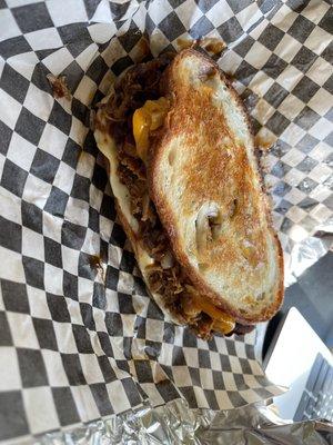 Special...grilled cheese, bacon, grilled onions, jalapeños