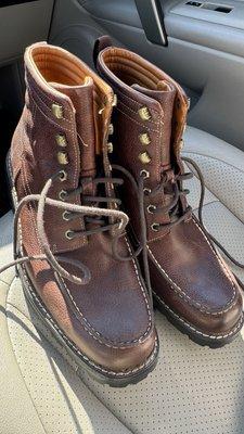 These are my Cole Han desert boots I gave to him to simply glue the sole back to the boot. Boots are in excellent shape.