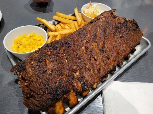 Wednesday is (St. Louis) Pork rib night, 10 ribs $21.99.  Unfortunately, dry, overdone, but good flavor.  Sweet Baby Ray's bbq sauce.