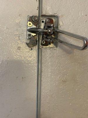 Broken door lock