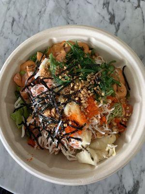 I ate this 2x in the past weekend! so good- make your own poke bowl