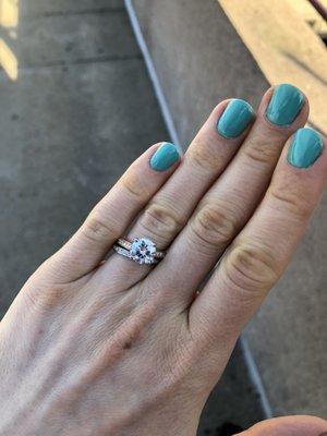 So happy with my upgraded engagement ring!