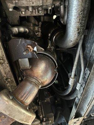 Replaced catalytic converter