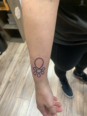 Linework tattoo by Kelsey