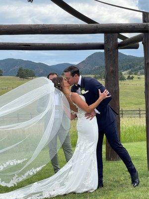 My sister in law was the bride and Mia did an incredible job tailoring her dress!