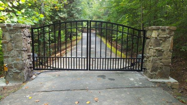 Entrance gates for private residence, gate openers, access control