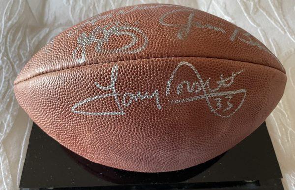 Tony Dorset and Jim Brown signed football!