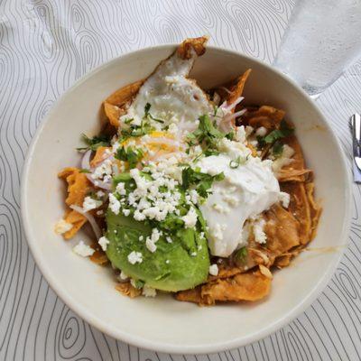 Chilaquiles (fried egg over medium)