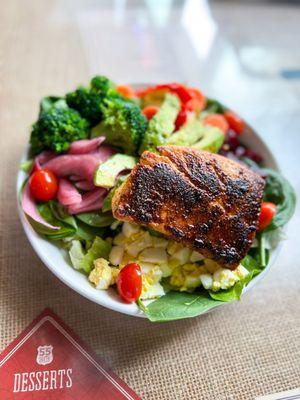 Veggie Cobb Salad with Mahi Mahi.