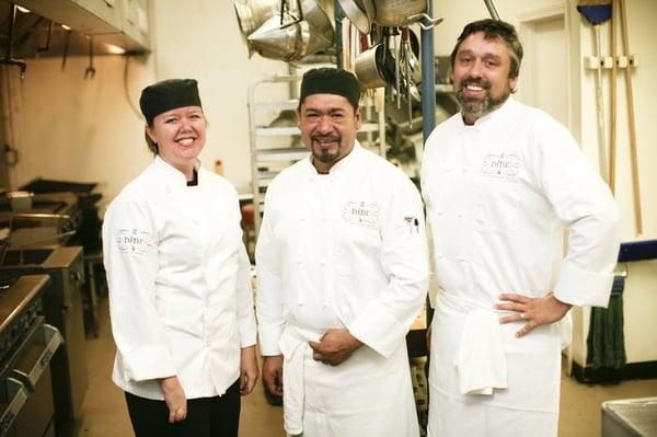 Chefs Holly, Miguel and Chris