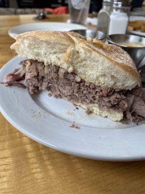 Pit beef sandwich