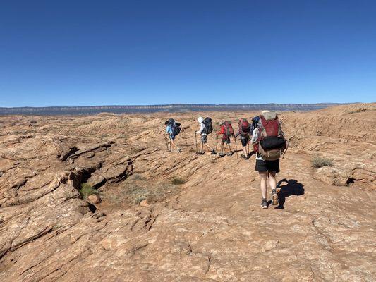 Slick rock after coming out of Coyote Gulch