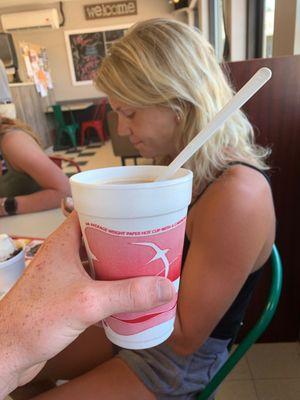 Haley and friends enjoying some nice ice cream after a fun filled day of boating on the lake