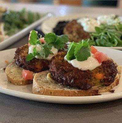 Vegan Sweet Potato Falafel Toast