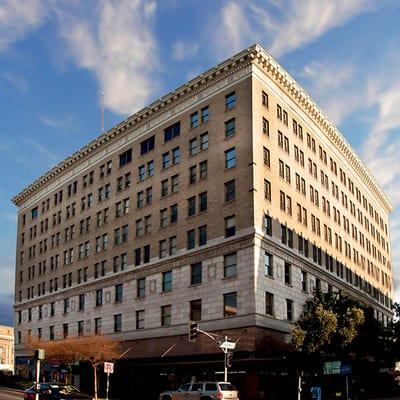 The historic Patterson Building.  Downtown Fresno Coin is located on the first floor, ground level, on Tulare.