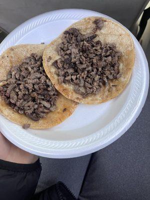 Tacos de carne Asada