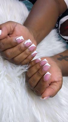 Pink and white design