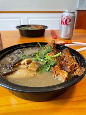 Tonkotsu Shoyu Ramen with Honey Glazed Ribs