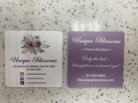 Business card ... front/back