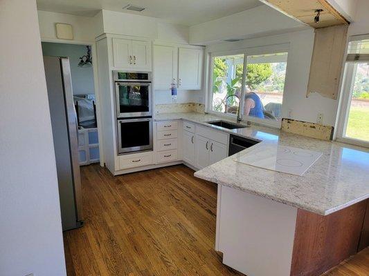 Remodeled kitchen.