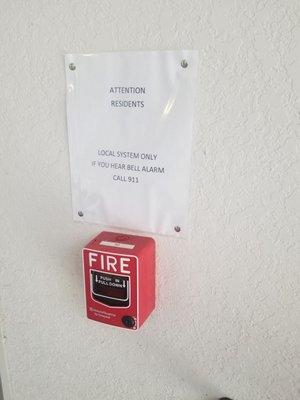 Tells you what to do When there is a fire. Is. What happens if no one's home who's going to call the fire department