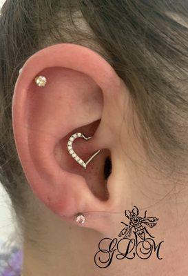 Tragus and Helix Piecing By Greta
Warriors Breath Piercing