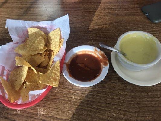 Salsa and queso