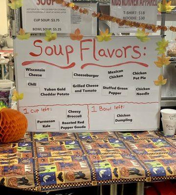 Lots of soups everyday