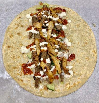 Lamb & Chicken Combo Wrap