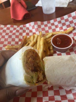 Buffalo chicken wrap