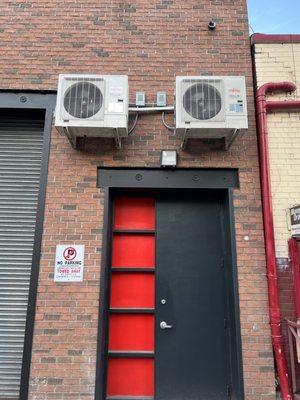 Modern air conditioners (outside)