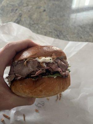 The roast beef