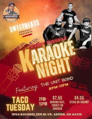 Taco Tuesday Karaoke Night ft.  The Unit Band