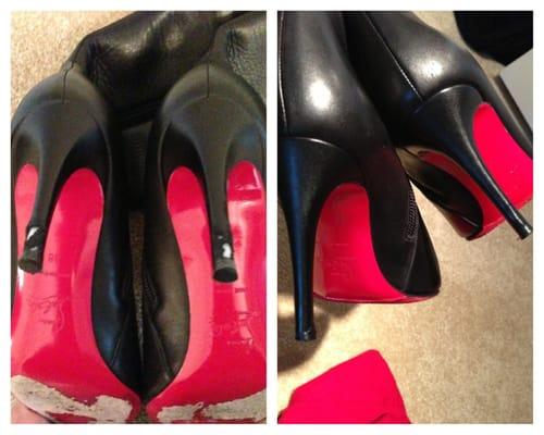 Before and After. Rossi Shoe Service Highly recommended!!!!!!