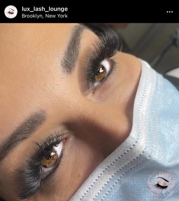 The picture they posted on Instagram the first time I got my lashes done!