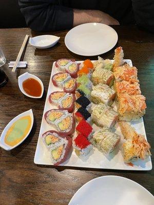 Left to right  Valentine Roll Caribbean Roll Tiger Roll White River Roll