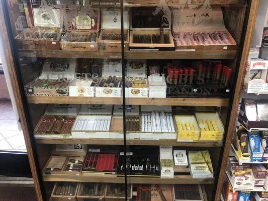 They have an impressive selection of cigars here.